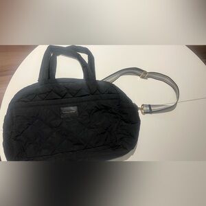 MARC JACOBS Quilted Nylon Large Weekender Bag Black Travel Tote Duffle